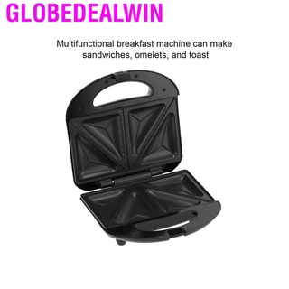 Globedealwin - sandwichera eléctrica antiadherente para dormitorio, cocina, enchufe de la ue, 220-240V (5)