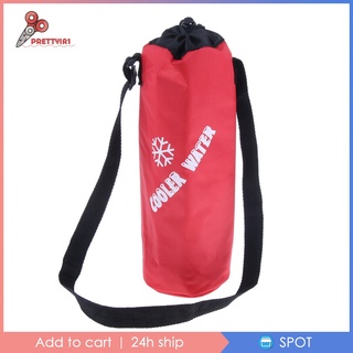 [-PRE1-9] Bolsa de hielo aislada impermeable para botella de agua, color rojo