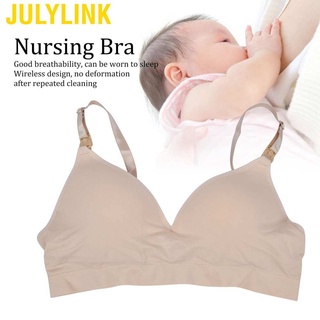 Julylink inalámbrico sin costuras sujetador de lactancia mujeres embarazadas ropa interior cierre frontal (4)