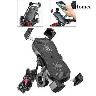 [electrodomésticos] Soporte para manillar de bicicleta de motor, 15 w QI, cargador USB inalámbrico, soporte para teléfono celular