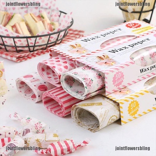 JOCL 50Pcs Wax Paper Grease Food Wrapping Paper For Bread Sandwich Oilpaper Baking 210824