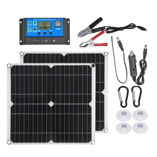 kit de panel solar de 50 vatios cables solares de alta eficiencia fuera del sistema de red cargador de energía solar para el hogar camping