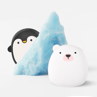 Joy lindo de dibujos animados pingüino Polar oso eléctrico calentadores de manos USB recargable doble cara calefacción bolsillo banco de energía calentador (9)