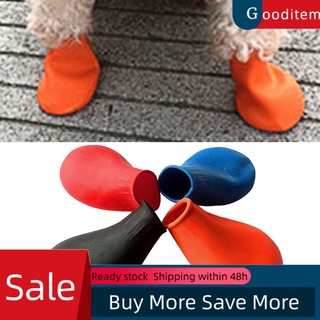 Gooditem 4 pzs botas antideslizantes para mascotas/zapatos de lluvia antideslizantes para perros/impermeables/para exteriores (1)