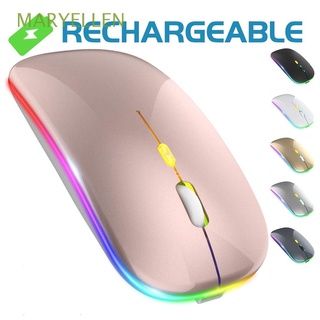 MARYELLEN Professional Wireless Mouse Laptop LED Backlit Silent Mouse Portable Ergonomic Notebook Optical 2.4G Rechargeable Gaming Mouse/Multicolor