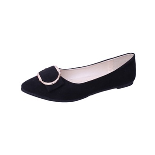 Mujer básico zapatos planos primavera de moda puntiaguda dedo del pie poco profundo zapatos individuales (5)
