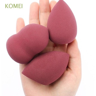 KOMEI 3 pzs esponja de belleza de maquillaje de moda/herramientas cosméticas/gota de agua/multicolor/esponja de belleza Puff Blender Puff