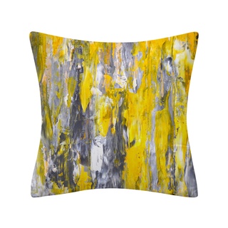 ☾Nk✲Funda de almohada con patrón abstracto simple cuadrado clásico pintura al óleo suave cómoda fundas de cojín (7)