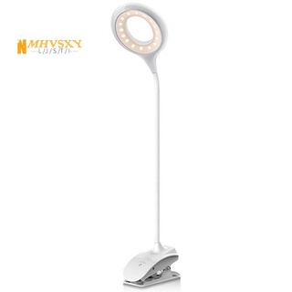 lámpara de mesa flexible con luz led y anillo de luz de lectura de 360 grados