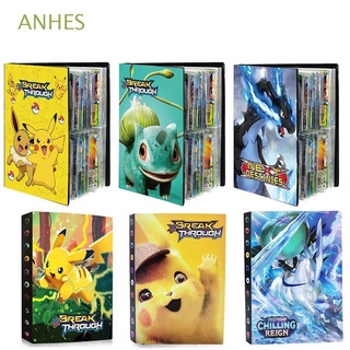 ANHES 240PCS Game Card Holder Cool Toy Collection Folder Pokemon Cards Album Pokemons Toys Anime Kid Gift Display Binder Photo Album Cartoon Album Book (1)