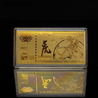 (newfashionhg) 2022 china año nuevo tigre año original moneda conmemorativa colección de billetes en venta