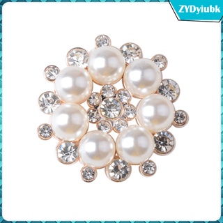 5 piezas de diamantes de imitación perla flor adornos botones flatback cristal botones