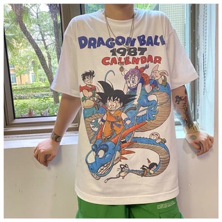 🙌 100% algodón de los hombres t-shirt de manga corta Dragon Ball Hong Kong estilo ins tendencia top verano coreano marea suelta marca compasiva AhMz (1)
