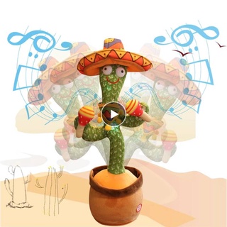 Dancing Cactus Electron peluche juguete suave peluche bebés Cactus que puede cantar y bailar voz interactiva sangrado Stark juguete para niño