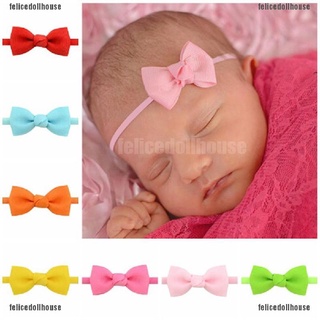 [Felice] 5pcs colores mezclados Bowknot Mini diademas bebé niña accesorios para el cabello recién nacido banda de pelo (1)