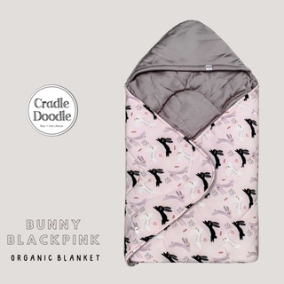 Cradle Doodle - manta orgánica conejito, color rosa, color rosa
