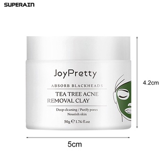Superain 50g Facial Masque Easy to Use Significant Effect Plant Extracts Tea Tree Acne Removal Clay Masque for Thick Cuticle (5)