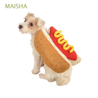 MAISHA Hot Dog Shaped Sausage Clothes Warmer Cosplay Costume Pet Dog Costume Cute Outfit Hamburger Puppy Small Medium Supplies Adjustable Puppy Outfit