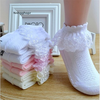 [nnhgghopr] verano bebé niñas niños niño calcetines de algodón encaje princesa tobillo calcetines de malla venta caliente