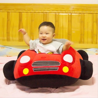 asientos de bebé sofá juguetes asiento de coche asiento de apoyo bebé felpa sin relleno (rojo)