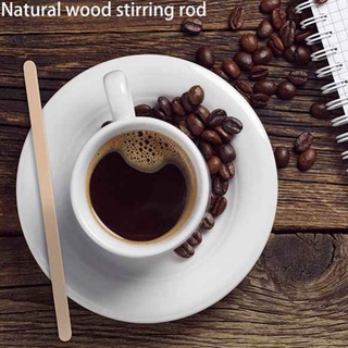 wood coffee stir sticks 7,5 pulgadas-100 pack de extremo redondo, agitadores ecológicos para bebidas calientes, madera natural 2 (3)