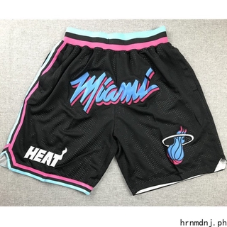 Nike NBA Jersey NBA shorts Miami Heat deportes shorts itim na Pocket na