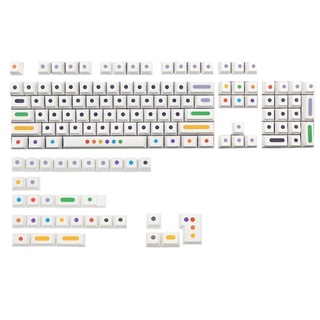 Wu 136 Keycap Set Iso diseño Cherry Profile PBT 5 lados sublimación teclas para 61/87/104/108 teclas teclado mecánico