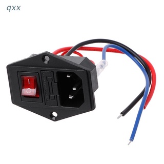 Qx impresora 3D tipo U enchufe fuente de alimentación interruptor adaptador zócalo con interruptor y fusible