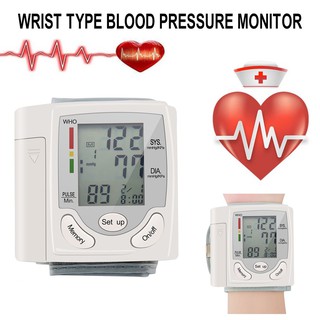 pantalla lcd monitor de presión sanguínea medidor de pulso automático pulsómetro digital esfigmomanómetro