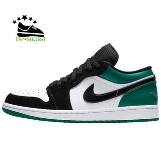 『FP•Shoes』 Nike Air Jordan 1 bajo AJ1 negro y verde dedos de los pies bajos zapatos de baloncesto baja parte superior zapatillas de deporte pareja modelos mujeres estudiantes pareja pareja deportes y ocio -113 (5)