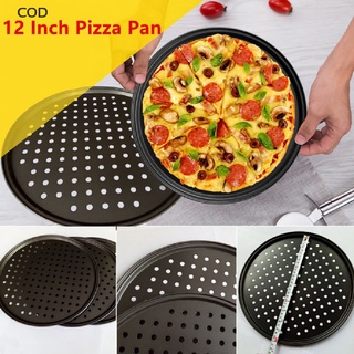 [cod] bandeja de malla antiadherente de acero al carbono para pizza, plato redondo, plato profundo, pizza, hornear