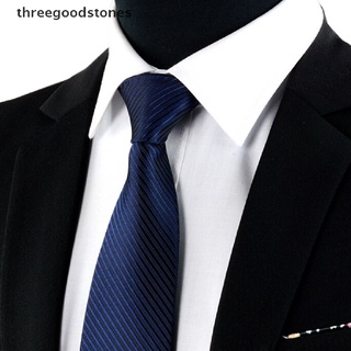 [threegoodstones] jacquard tejido nueva moda clásico rayas lazo de los hombres trajes de seda corbata corbata caliente