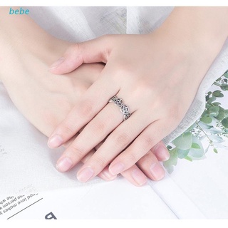 bebe thai silver fashion hollow cinco puntas estrella anillo versión coreana de anillo simple