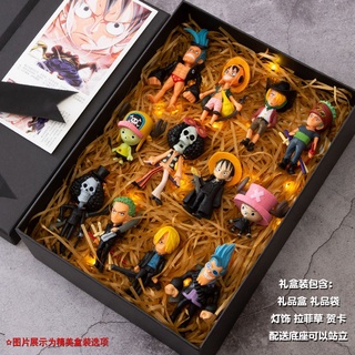 9 unids/set One Piece figura de acción Anime muñeca juguetes de dibujos animados Luffy/ Zoro/Nami/Robin decoración modelo mini figura