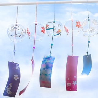 Lovelyhome campanas de viento hechas a mano de vidrio cumpleaños navidad decoración del hogar estilo campanillas de viento (1)