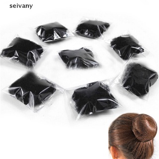 [seivany] 5 piezas para mujer ballet dance skating snoods hair net bun cover negro nylon material