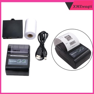 negro mini impresora bluetooth ticket térmico impresora de recibos impresora de bolsillo