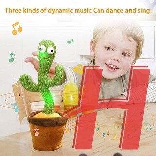 Dancing Cactus peluche Shake juguete con 60 canciones y hablar e imitar la educación temprana con luces