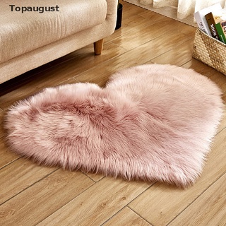 [topaugust] alfombra peluda de lana sintética esponjosa alfombra peluda artificial amor corazón alfombra 30x40cm.