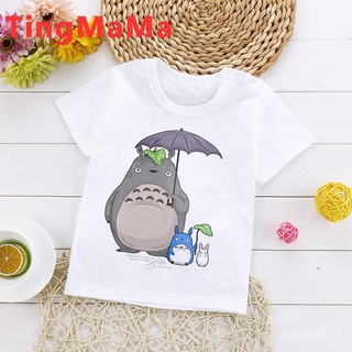 JCFS🔥Productos al contado🔥kawaii totoro t-shirt niños grappige japanse dibujos animados animado kinderen kleding studio ghibli anime grafische tees jongens/meisjes top (1)