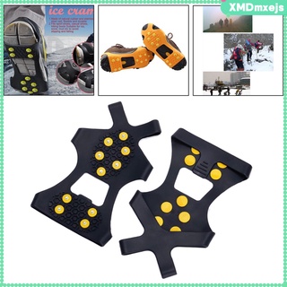 1 par de 10 pernos carryown antideslizantes puños de nieve estiramiento botas de calzado para senderismo antideslizante