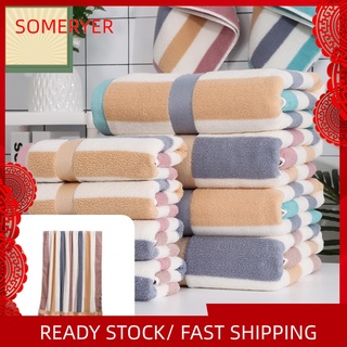 [someryer] Toalla de algodón resistente a la decoloración de la suavidad de baño paño agradable a la piel para el hogar