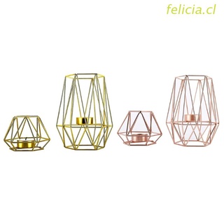 felicia portavelas geométricas de hierro forjado romántico candelabro tealight para el hogar sala de estar mesas decoración