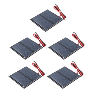 5x mini panel solar pequeño módulo celular cargador para teléfono móvil 5.5v 80ma