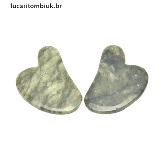 [luiukhot] Herramienta De masaje/piedra Jade Verde Natural Gua Sha Guasha Facial (Lucaiitombiuk)