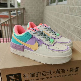 Nike Air Force 1 Shadow AF1 Macaron Deconstruction Function Splice Goddess Shoes