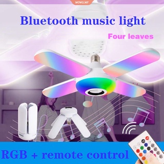 Ventilador de techo retráctil con luz y altavoz Bluetooth RGB que cambia de color Ventilador de araña plegable regulable Ventilador de techo con música de 50 vatios Control remoto + control de aplicación | xueli |