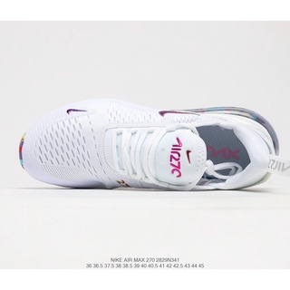 Originais Nike Air Max 270 Men 's and women's Running Sapatos Calçados Esportivos Tênis Tamanho Grande --- white (7)