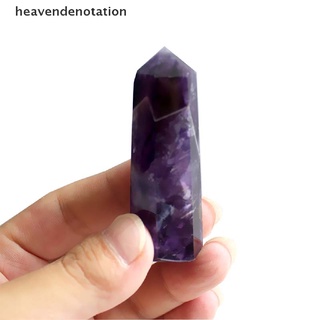 [heavendenotation] Natural Purple Dream Amethyst Quartz Crystal Stone Point Healing Hexagonal Wand (2)