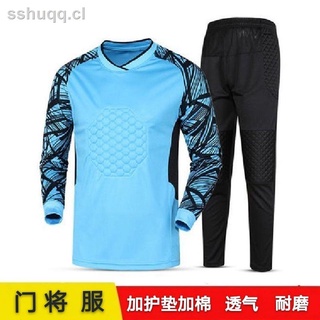 fútbol portero traje pantalones largos portero traje espesar protección de fútbol traje de manga larga jersey longmen camisa